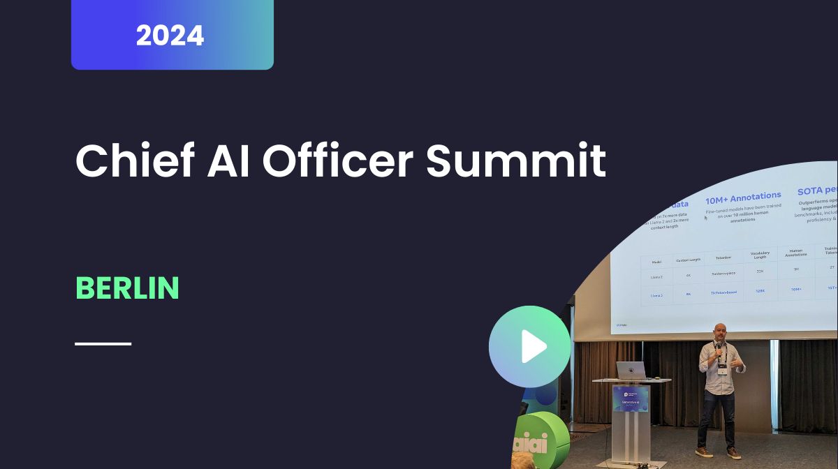 Chief AI Officer Summit, Berlin, September 2024