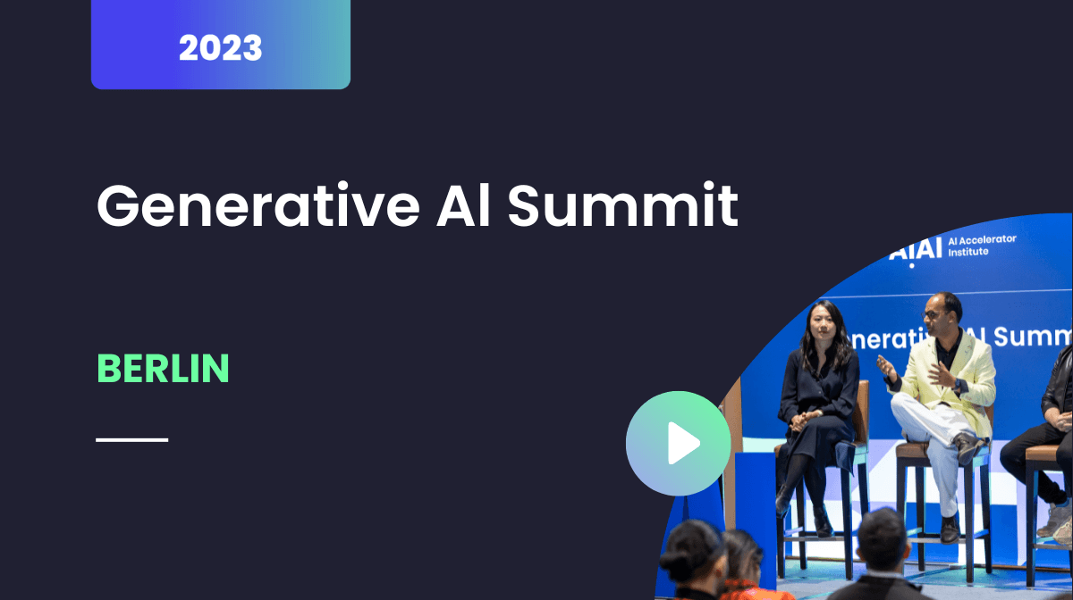 Generative Al Summit, Berlin, October 2023
